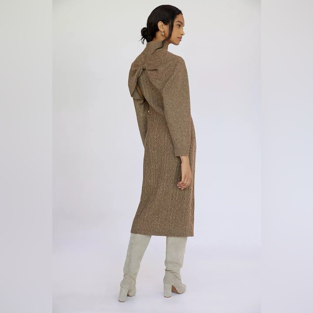 Current Air x Anthropologie Cable-Knit Midi Dress & Shrug Set Size M - Picture 14 of 15
